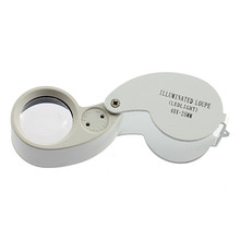 1pcs Magnifying Loupe 40X 25mm 40X25mm 40 x 25 Jeweller LED Light Glass Magnifier  wholesale Dropshipping New Drop ship 2024 - buy cheap