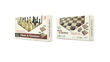 Free ship 2-in-1 International Chess gift Checkers Folding Magnetic High-grade wood WPC grain Board Chess Game English version 2024 - buy cheap