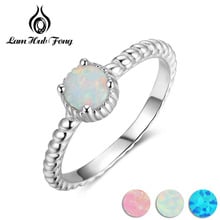 Simple Silver Color Ring with Round White Opal Stone Anniversary Gifts Fashion Jewelry Women Finger Rings for Women Girl Friend 2024 - buy cheap