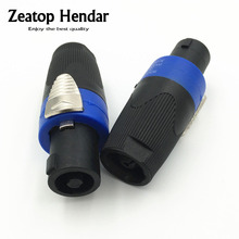 1Pcs NL4FX 4Pin Speakon Connector 4 Pole Plug Male Jack Audio Speaker Cable Connectors Blue 2024 - buy cheap