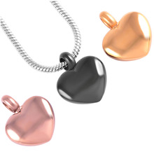 IJD8078-Colgante de acero inoxidable para mujer, colgante de joyería de cremación, recuerdo de ceniza conmemorativa, oro rosa y negro, venta al por mayor, 10 unids/lote 2024 - compra barato