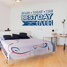 Съемные наклейки на стену с текстом «сделай сегодня», лучший день, настенные художественные наклейки для детской, спальни, гостиной, детской комнаты, настенные наклейки ZA709 2024 - купить недорого