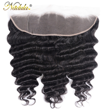 Nadula Hair Loose Deep Wave Human Hair Lace Frontal Brazilian Remy Hair Closure 13X4 Free Part 10-20inch Swiss Lace Frontal 2024 - buy cheap