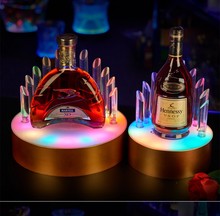 Креативный перезаряжаемый светодиодный светящийся держатель для пивной бутылки вина, светящийся держатель для коктейлей шампанского, для бара, диско-вечеринки, Декор 2024 - купить недорого