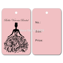 Free shipping customized clothing wedding dress hang tags/swing tags/garment printed tags/labels 500 pcs a lot 2024 - buy cheap