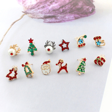 Cute And Romantic Style Stud Earring In Shape Of Reindeer Star Boots Chrismas Tree And Santa Claus Best Gift For Chrismas' Day 2024 - buy cheap