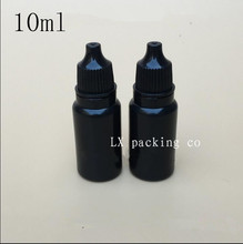 100 pcs Free Shipping 10ml Black Lucifugal Plastic Empty Dropping Bottles New Style Essence Parfums Liquid  Eye Drop Containers 2024 - buy cheap