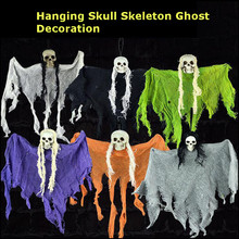 Halloween espeluznante colgantes fantasma accesorios de terror cráneo esqueleto colgando fantasma Bar club decoración de Halloween fiesta suministros 2024 - compra barato