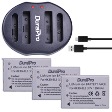 DuraPro-batería recargable de iones de litio EN-EL5 EN EL5 EL5, Cargador USB Dual para cámara Nikon Coolpix P80 P90 P100 P500 P510 P520, 3 unidades 2024 - compra barato