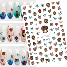 Feather and Animal Lion Nail Sticker for Manicure Design Decals Charming Nail Art Sticker Decoration Adhesive Sticker Nails DIY 2024 - buy cheap