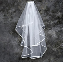 New 2T White Or Ivory Wedding Bridal Ribbon With Veil Satin Edge Comb Elbow 2024 - buy cheap