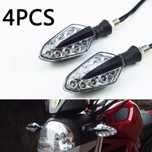 Refletor de seta lâmpada led universal para motocicleta 4 peças