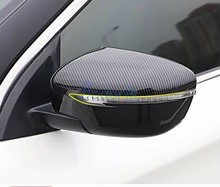 Accesorios para Nissan Juke, cubierta de espejo de puerta de carbono, Color de fibra de carbono, embellecedor de superposición trasera, estilo de coche, 2014, 2015, 2016, 2017, 2018 2024 - compra barato