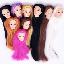 Boy Doll Head / 3D eyes Super Long Straight Hair Head / Doll Accessories DIY For 1/6 Boyfriend OB Ken Doll Gift 2024 - buy cheap