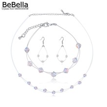 party gift geometry shape crystal beads necklace and earrings&bracelet set Made with Swarovski Elements 2024 - buy cheap
