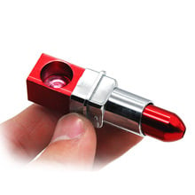 Fashion  design Best lady Gift Lipstick shape Portable Smoke Metal Pipes Tobacco Pipe Smoking Pipe 2024 - buy cheap