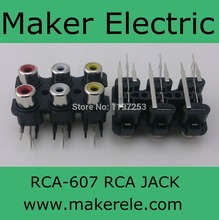 Free shipping mini jack rca pin jack RCA-607 Trip RCA jack to 6 ports RCA pin jack (Cinch connector) 2024 - buy cheap