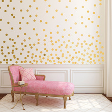 Gold Polka Dots Wall Sticker Baby Nursery Kids Room Cartoon Polka Dots Wall Decal Bedroom Living Room Vinyl Art Mural Decor Dots 2024 - buy cheap