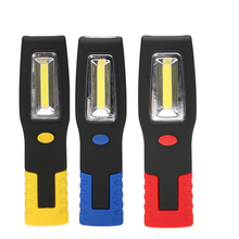 Портативный светодиодный магнитный фонарик COB Рабочий фонарь тент светильник на батарейках свет с крюком желтый/красный/синий в продаже 2024 - купить недорого