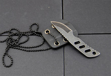 440 stainless steel Tactical Necklace survival Knife fixed mini knife EDC self-defense tool Kydex 2024 - buy cheap