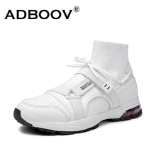 ADBOOV-Zapatillas deportivas para correr para hombre, deportivas masculinas con cámara de aire, altas, blancas, de punto, a la moda, 2019 2024 - compra barato