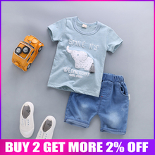 BibiCola  boy clothing set summer children tracksuits for boys cartoon T-shirt Tops +Shorts 2pcs outfits toddler boys clothing 2024 - buy cheap