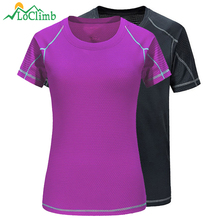 Camiseta com estampa loclimb, camiseta esportiva masculina e feminina para caminhada, acampamento e trilha de secagem rápida, camiseta para homens e mulheres 2024 - compre barato