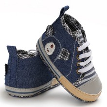 Детская обувь с мягкой подошвой для новорожденных мальчиков; нескользящая парусиновая обувь для начинающих ходить; кроссовки; обувь с подошвой для кроватки 0-18 месяцев 2024 - купить недорого