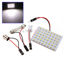 Best Pric T10 Ba9s Festoon 48 LED 3528 1210 SMD White Car Auto Dome Interior Panel Light Reading Lamp Bulb 3 Adapters12V 2024 - buy cheap