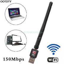 802.11n/g/b 150 Мбит/с USB 2,0 Сетевая LAN Карта WiFi беспроводной адаптер с антенной # L059 # new hot 2024 - купить недорого