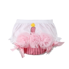Newborn Infant Baby Girls Lace Ruffle Cupcake Diaper Cover Bloomer Shorts Cute Summer 2024 - buy cheap