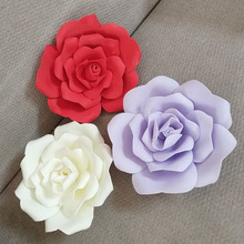 25 Cm Artificial Foam Roses Large Flowers  Wall for Weddings Custom Foam Flower Wall DIY Flower  Window Background Layout 2024 - buy cheap