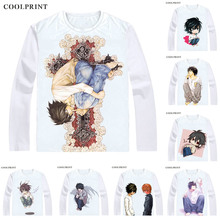 Camiseta de L Lawliet Eru Roraito para hombres, camisa informal Vintage de manga larga con estampado de Death Note Desu Noto 2024 - compra barato