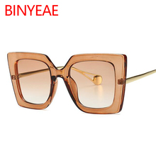 Women Square Fashion Sunglasses  Tinted Thick Frame Sun Glasses Retro Shades Designer Big Sunglasses lunette de soleil femme 2024 - buy cheap