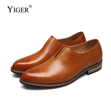 Yiger-breathable casual shoes with pointed toe and retro style 2024 - compre barato