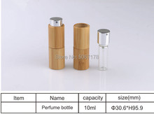 10ml Creative Rotary Bamboo Refillable Perfume Spray Bottle Empty Cosmetic Containers Perfume Bottle 10/30pcs 2024 - buy cheap