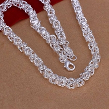 S-N061 Free shipping,wholesale,925 jewelry silver plated necklace,trendy chain,fashion jewelry, Nickle free,antiallergic, 2024 - buy cheap