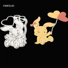 PANFELOU Easter flower umbrella rabbit Scrapbooking Easter card album paper die metal craft Embossing mould cuts dies cutting 2024 - buy cheap