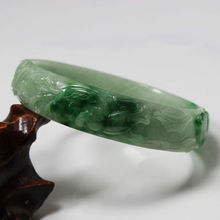 free shipping 02170       NATURAL BEAUTIFUL CHINA HAND-CARVED GREEN  GEMS BANGLE BRACELET 2024 - buy cheap