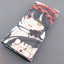 Cartera de PU de estilo largo con estampado colorido de Anime DATE A LIVE Kurumi/Yoshino con bolsillo para monedas 2024 - compra barato