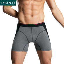 IYUNYI-bóxer de algodón para Hombre, ropa interior, Calzoncillos largos transpirables, bragas tipo bóxer 2024 - compra barato