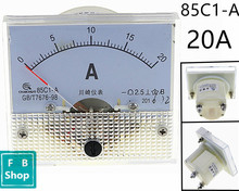 Medidor analógico do painel amp de corrente, 85c1-a 20a, amperímetro de painel, 85c1 0-20a, 1 peça 2024 - compre barato