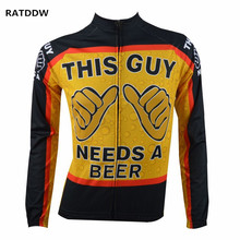 This Guy Needs a Beer Cycling Jersey long sleeve Breathable Bike Clothing Mountain Bike Clothing Top Bicycle Shirts XS-4XL 2024 - buy cheap