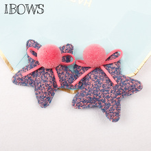 IBOWS 5Pcs Star Appliques Cotton-filling Cute Padded Patches For DIY Toy Clothe Girl Hair Clips Accessories Decorative Appliques 2024 - buy cheap