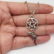 Arrival Pentagram Gun (Supernatural) Inspired necklace (Gothic, Pagan, Wicca, Pentagram) 2024 - buy cheap