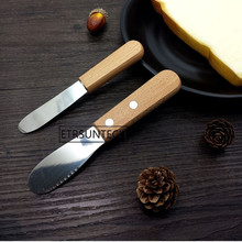 Cheese Knife Stainless Steel Spatula Butter Knife Wood Handle Scraper Spreader Breakfast Tool Kitchen Accessory 400pcs 2024 - buy cheap