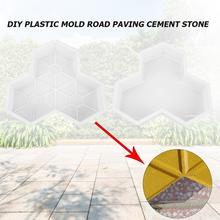 Pavimentación manual de ladrillos de cemento, moldes de hormigón DIY, molde de plástico para camino de piedra de jardín, decoración de jardín 2024 - compra barato