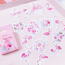 XINAHER 45 Pcs/Box pink flamingos mini decoration paper sticker package DIY diary decoration sticker album scrapbooking 2024 - buy cheap