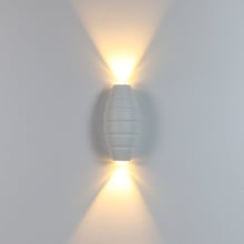 Luminária de parede led de 6w para decoração interna e externa, lâmpada ip65 à prova d'água para jardim, parede, alumínio, corredor, corredores