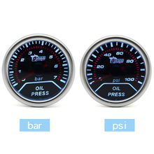 Medidor de presión de aceite Universal para coche, 2 ", 52MM, 0-7 bar, 0-100 PSI, LED blanco automático 2024 - compra barato